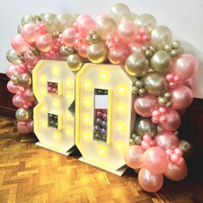 80 LED Numbers & Balloons