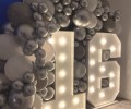 16 LED Numbers & Balloons