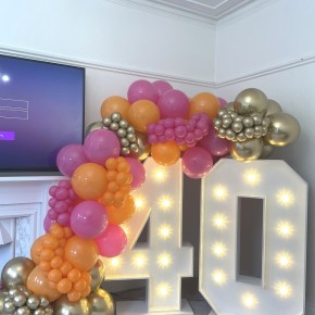 40 LED Numbers & Balloons