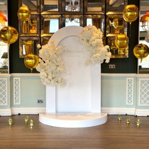 Event decor for 30th birthday at Bromley Court Hotel.