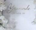 Event decor for 30th birthday at Bromley Court Hotel.