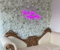 Permanent Floral Install and Neon Sign