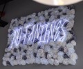 Permanent Bespoke Flowerwall Installation with Neon Light