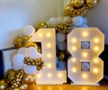 18 birthday led numbers balloons