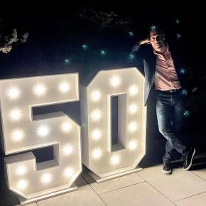 led numbers 50 birthday