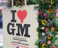 Permanent floral installation at Greenwich Market